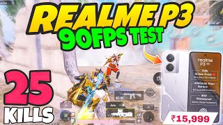 🔥Realme P3 BGMI 90fps ( Transformers Mode 3.9 ) Test with Fps Meter