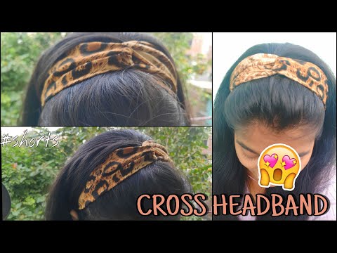 How To Make Simple Cross Hairband With Old Clothes | DIY Headband Making At Home | #shorts