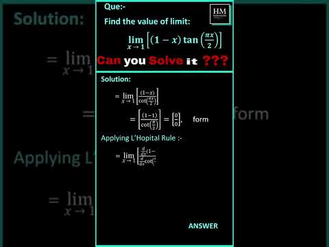 Limit solved Question || calculus || highermaths || #math #maths #calculus #ytshorts #ytshorts