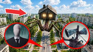 MY DRONE CAUGHT HOUSE HEAD, SLENDER MAN and SIREN HEAD TOGETHER IN REAL LIFE!