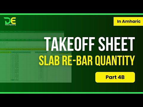 Takeoff sheet Part 4B circular slab quantity  |  steel reinforcement bars
