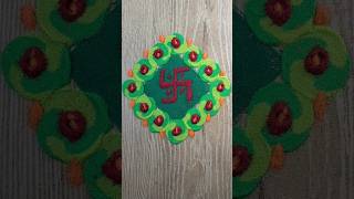 नवरात्री उत्सव २०२३ सहावा रंग हिरवा #rangolishorts #rangoli #navratrispecial #durgapoojarangoli