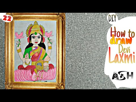 How to draw devi laxmi (Diwali special)
