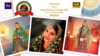 Royal Muslim Wedding Invitation |After Effects | Free Download Project