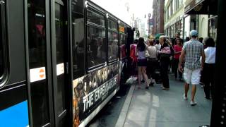 MaBSTOA Bus: Three Crowded LFSA M101 / M102 / M103 at 79th St & Lex Ave