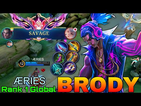 SAVAGE! Brody Delete All Enemies - Top 1 Global Brody by ÆRIES - Mobile Legends