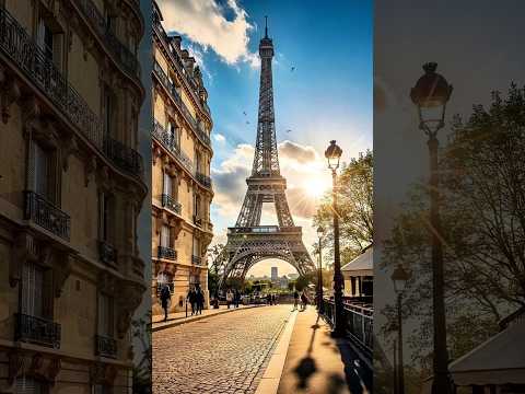🗼✨ Love in the Air: The Eiffel Tower in Paris 🇫🇷 #shorts #wondersoftheworld