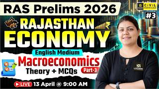 Macroeconomics | Rajasthan Economy for RAS Prelims 2026 | English Medium | Madhuri Ma'am
