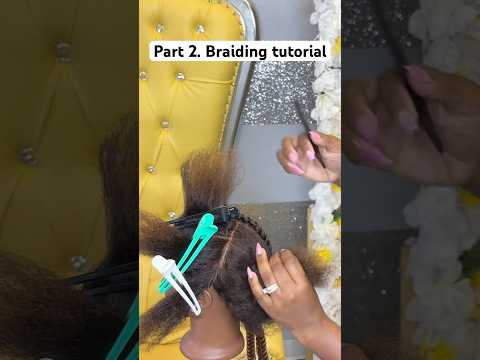 Learn how to stitch braid | learn how to part tutorial #hairtutorial  #hair  #knotlessbraids  #boho