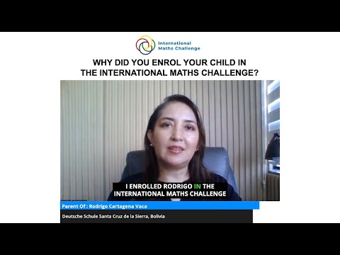 Why did you enrol your child in the International Maths Challenge?