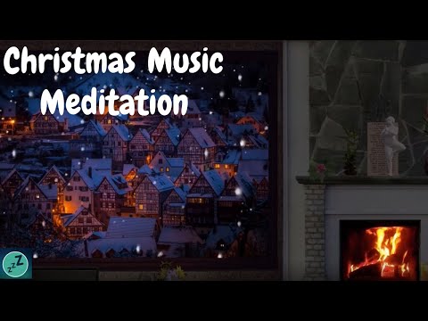 CHRISTMAS JAZZ MUSIC - Relaxing Christmas Meditation COZY FIREPLACE & FALLING SNOW Christmas Melody