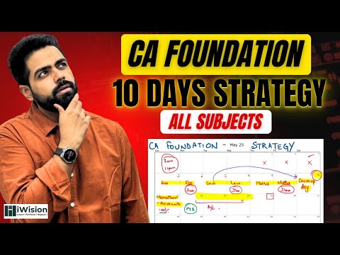 10 Days Strategy for CA Foundation May 2025 | Complete Revision Plan | Free Surprise at the end