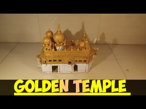 DIY Golden Temple making at home with cardboard