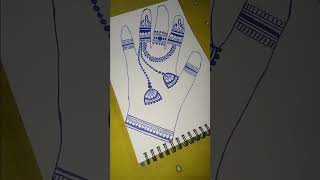 “Less design, more jhumka charm 😍✨Simple mehndi, elegant vibes 💙🌿Handmade with love 💫”
