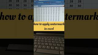 watermark in excel #how to apply watermark in excel #excelforfresher#excelshorttricks #advanceexcel