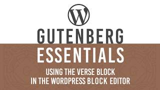 Add Verse and poems in the wordpress block editor using verse blocks