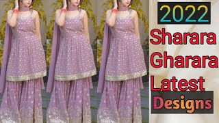 Latest Sharara Gharara Designs ll Trendy Gharara Design 2022  ll #trending #shararasuit