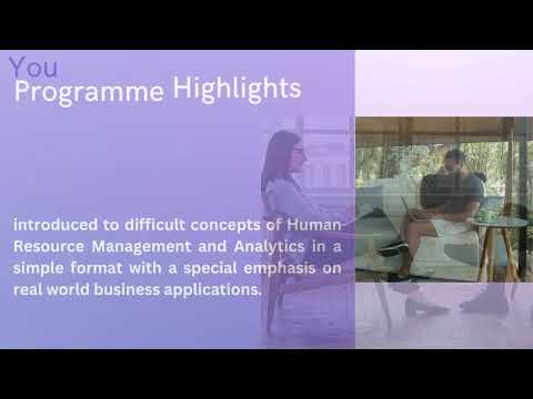 Professional Certificate Programme in HR Management and Analytics