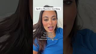 this spell can manifest anything you want