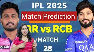 RCB vs RR Dream Team Match prediction today || सवाई मानसिंह स्टेडियम जयपुर || IPL-25| 28th Match ||
