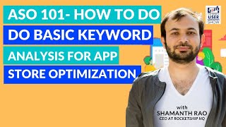 ASO 101- How to do basic keyword analysis for App Store Optimization