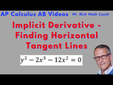 Implicit Derivatives - Finding Horizontal Tangent Lines