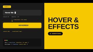 CSS for Beginners: Master Hover Effects & Smooth Animations