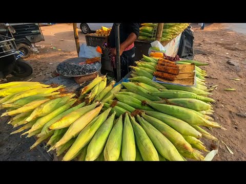 Amazing Style Bangladeshi Corn Burning | Bangladeshi Street Food |