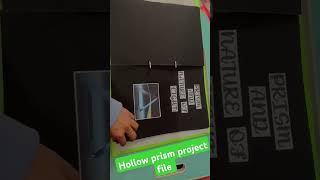 Hollow prism project file class 12 #viralvideo #schoolproject #classproject #art #cbseboard