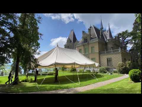 Zeltwelt | Aufbau eines 10x15m Chapiteau | Schloss Hünegg in Hilterfingen