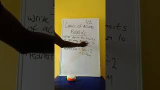 Limits of Accuracy ( Bounds). How to find the upper bound and lower bound to the nearest cm and m.