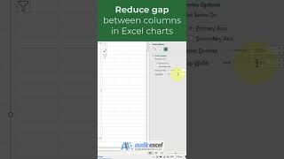 Reduce space between columns in Excel charts #excelcharts #youtubemadeforyou