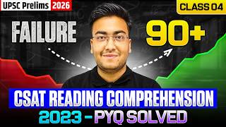 CSAT Reading Comprehension 2023 PYQ Solved | UPSC Prelims 2026