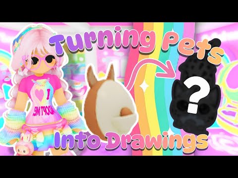Turning Whatever I Hatch Into a Drawing In Adopt Me! Roblox