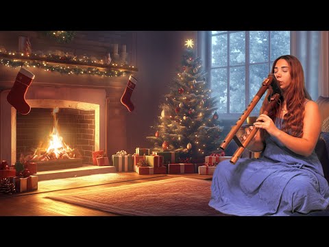 Enlighten Your Soul: Calming Flute Music & Cozy Christmas Fireplace Ambiance
