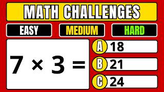 😱 Only the Smartest Can Pass This Math Quiz! | 110 Questions (Easy, Medium & Hard) ➗💯
