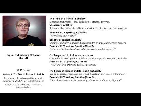IELTS Podcast: Episode 6: The Role of Science in Society