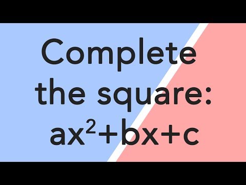 Complete the square with a number in front (leading coefficient)