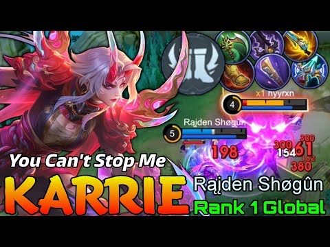 100% UNSTOPPABLE Karrie Perfect Gameplay - Top 1 Global Karrie by Rąįden Shøgûn - Mobile Legends