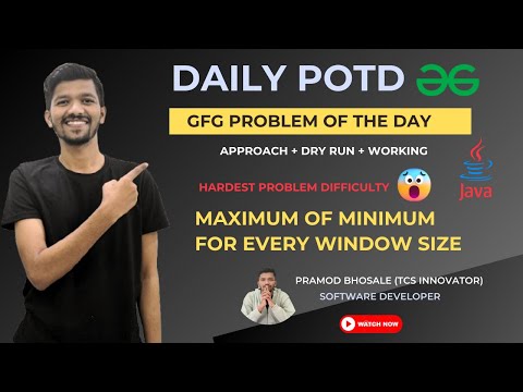 Maximum Of Minimum for every window size | GFG POTD