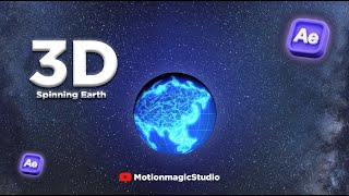 After Effect Tutorial cc Sphere | Ultra 3D Spinning Earth Animation in Adobe After Effects