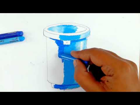 Object Drawing Bucket | Bucket Drawing with oil pastels | #artisticnatha #bucket #art #painting