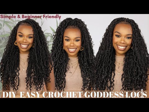 DIY How To Easy Crochet Locs For Beginners FT. BAOTA store 18 Inches Goddess Locs