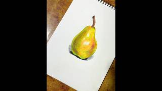 Pear fruit drawing 🍐 👌🥳  #shorts  #art  #suzume #trending #viralvideo