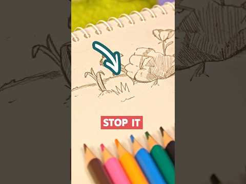 Stop Drawing Grass Like This #art #drawingtutorial #howtodraw #drawing #tutorial #artshorts