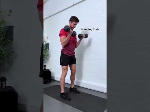 BUILD BIGGER ARMS FORM HOME USING DUMBBELLS.