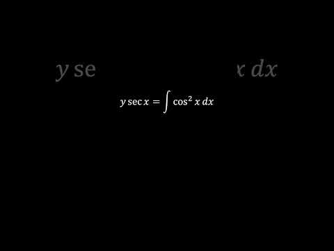 A-level Further Maths & Degree Level Maths: solving a first order differential equation #maths ￼
