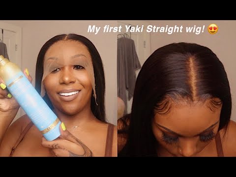 Beginner friendly Yaki Straight Wig Install! 😍 (Extra Long Lace) ft OMGHerHair