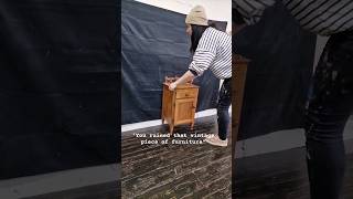 You ruined that vintage piece of furniture... #vintagefurniture #furniturepainter #shorts