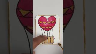 Make a heart themed balloon gift tag for your loved one #valentinescrafts #diy handmadevalentine